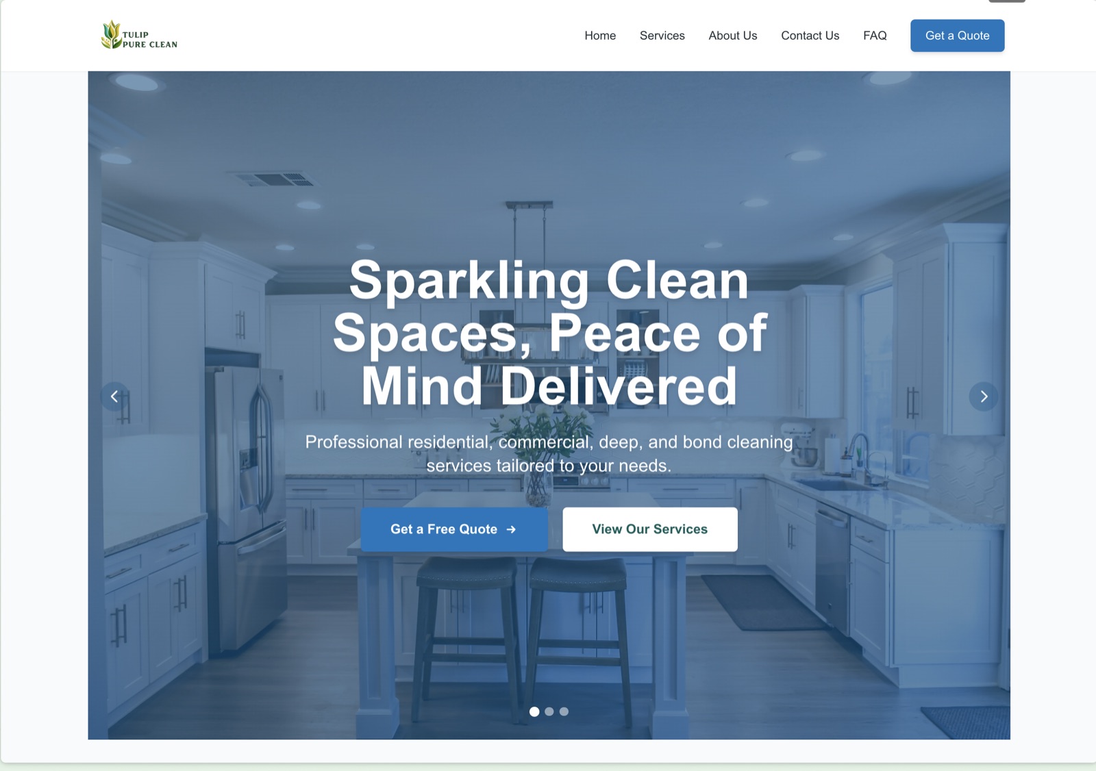 TulipPureClean website